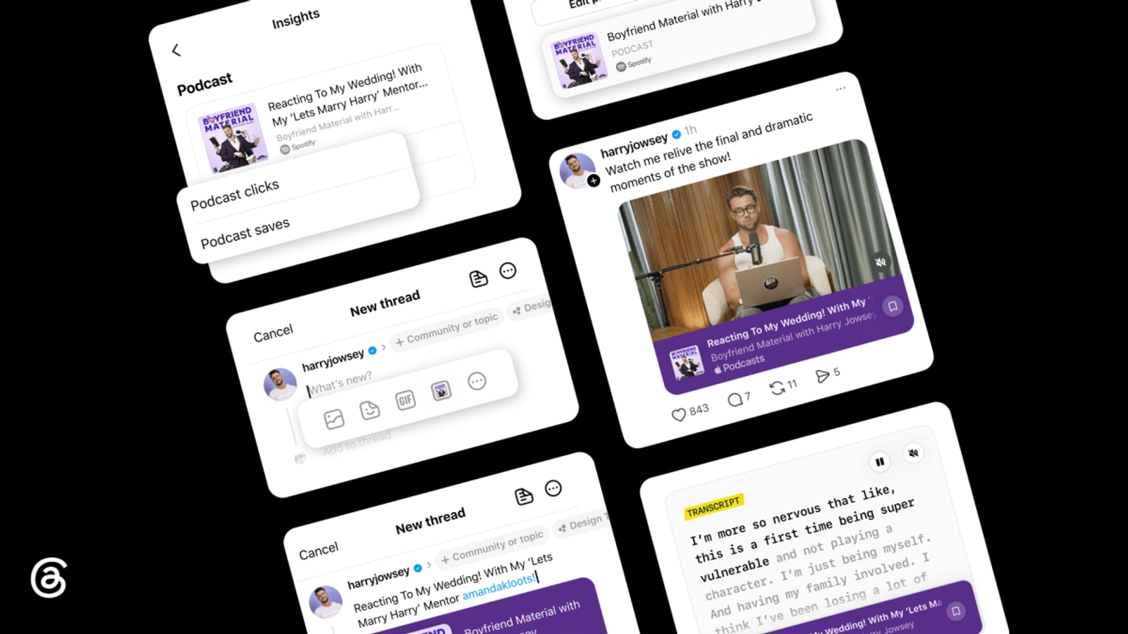 Threads ajoute de nouveaux outils pour découvrir et commenter les podcasts